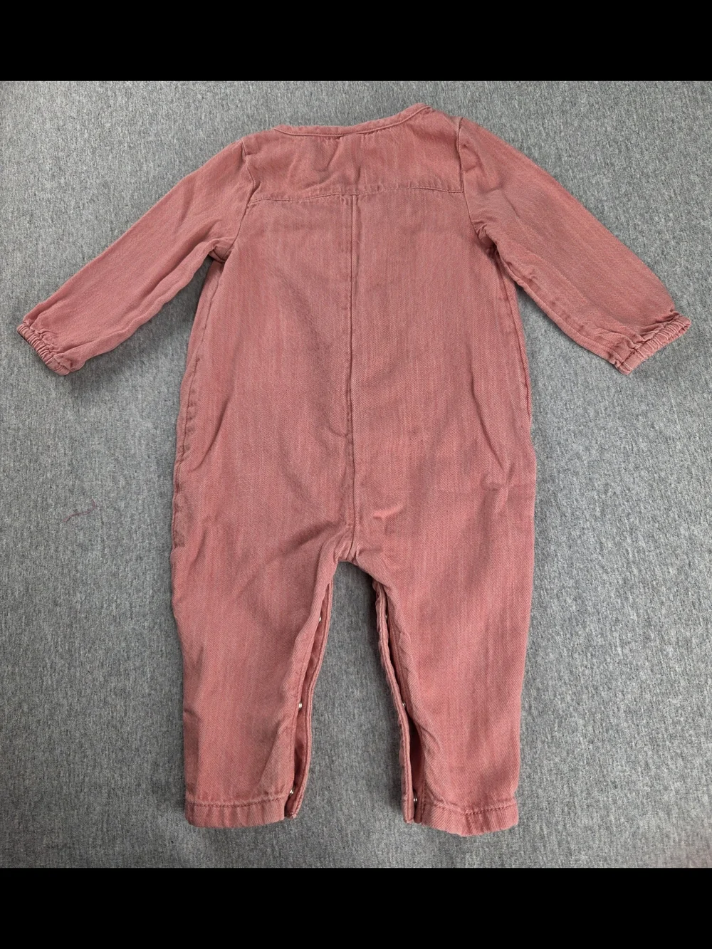 Old Navy 6-12 M Baby One Piece Orange Snap Button Outfit
